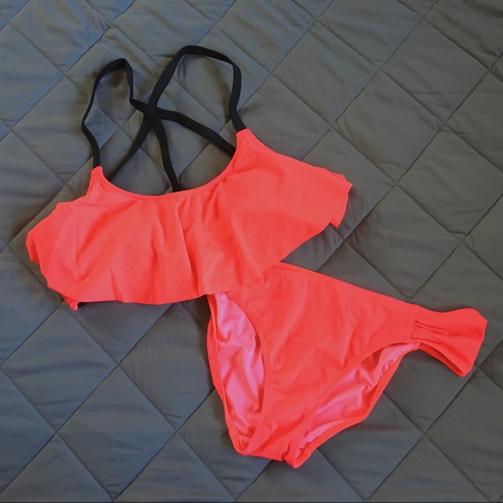 Victoria’s Secret PINK Strappy Back Flounce Bikini